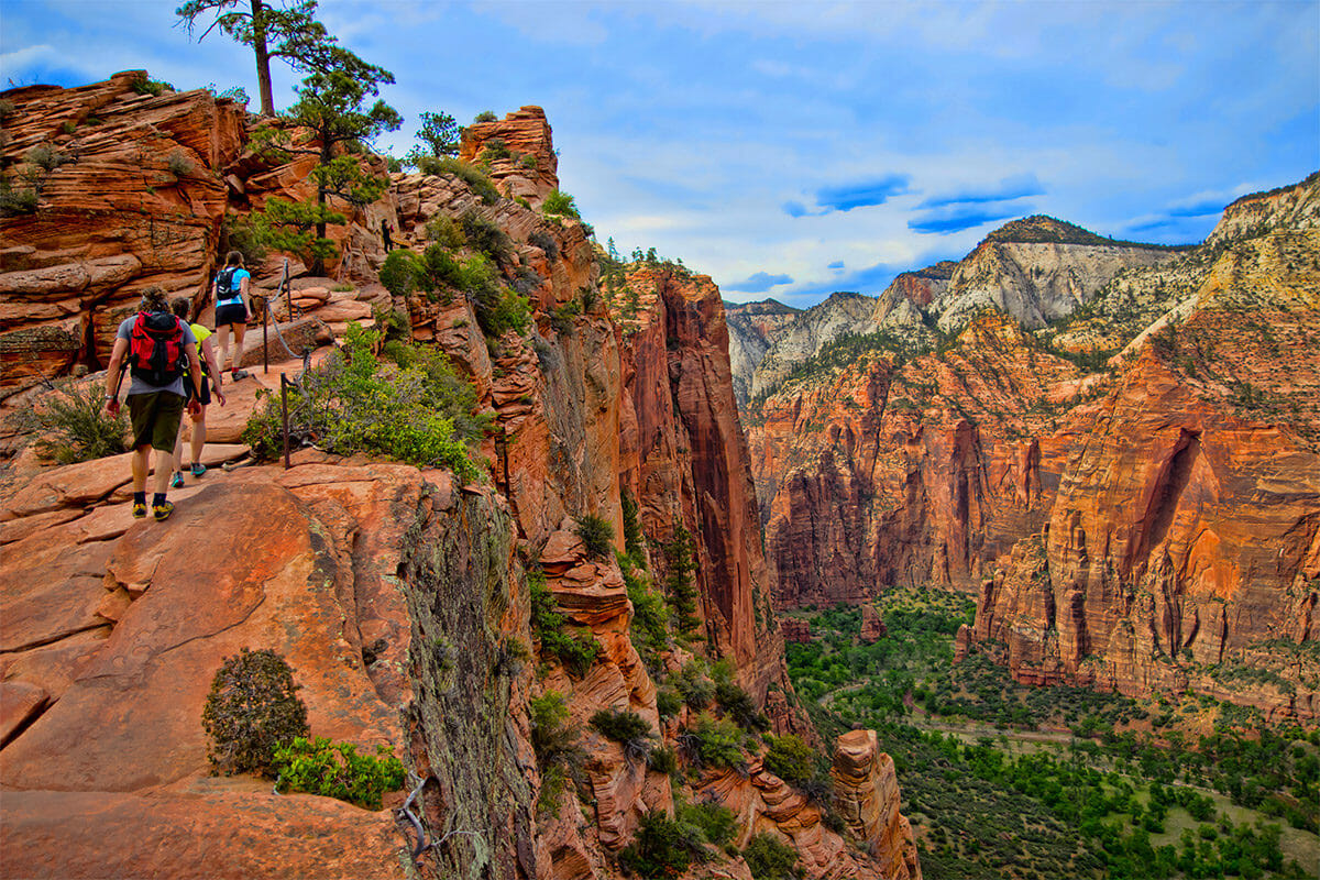 Taken looking from the edge of Scout Overlook heading up to the peak of Angels Landing!
