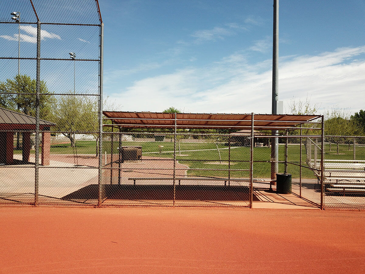 Baseball field backstop
