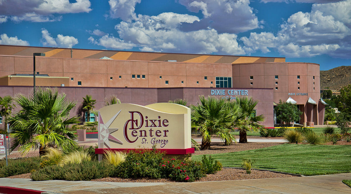 Entrance sign reading Dixie Center