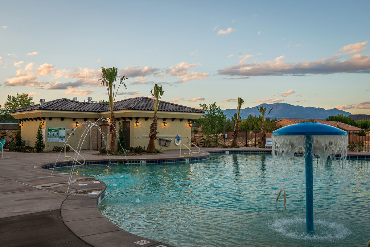 Outdoor pool at hotel