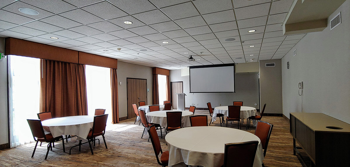 Conference room with opened windows