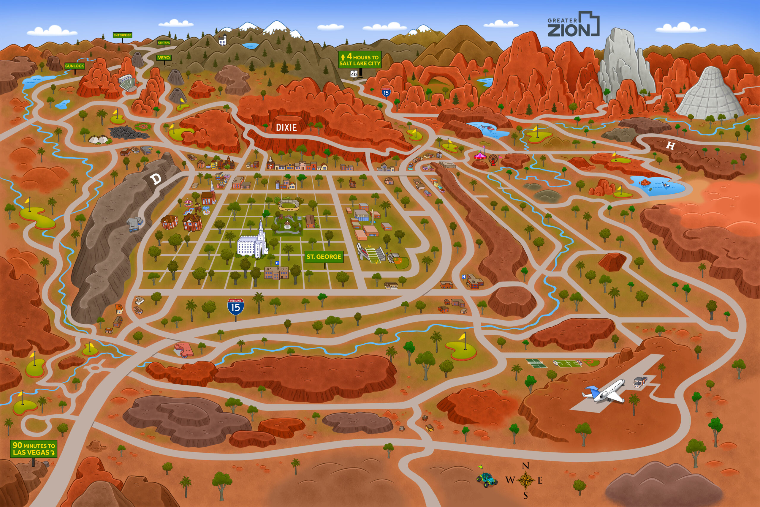 Washington County Map color 2020